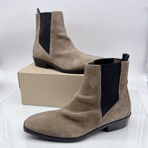 AllSaints Markus Dark Sand Suede Chelsea Ankle Boots Mens EU 42 US 9